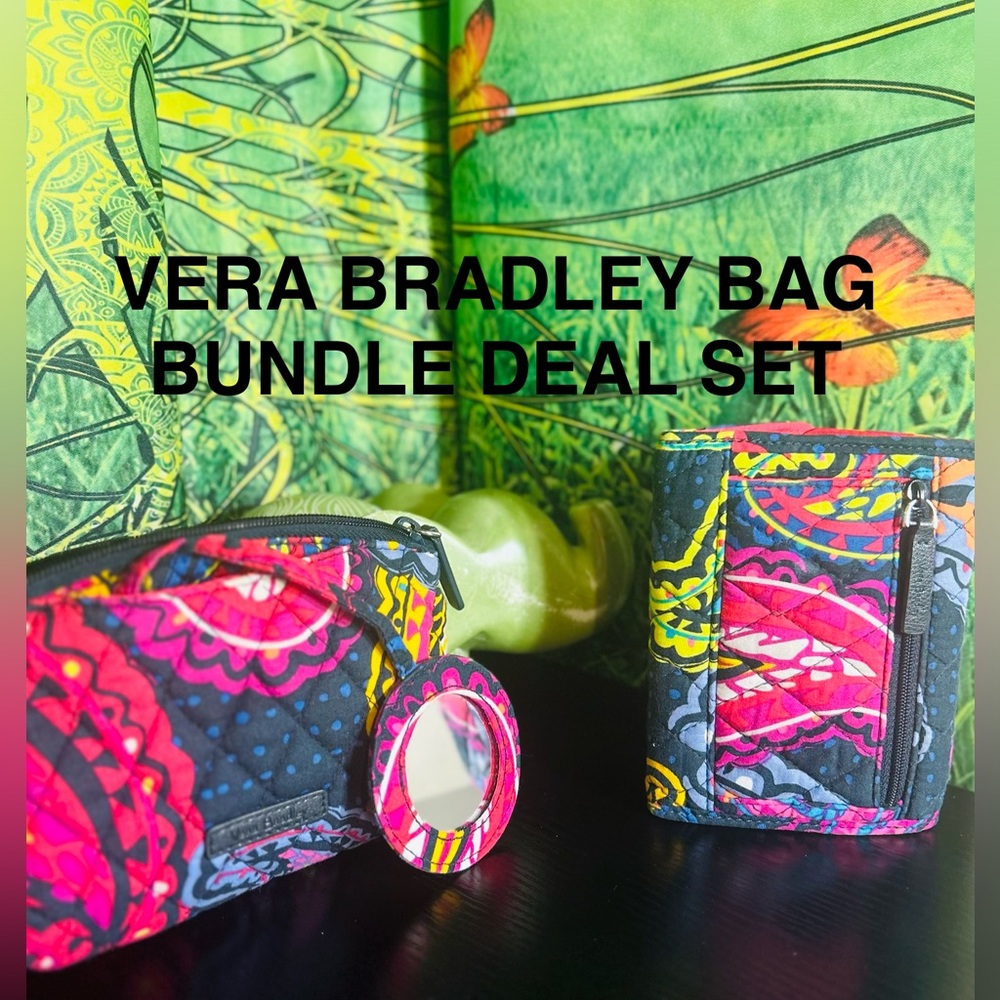 (2)Vera Bradley Multicolor Bag Set